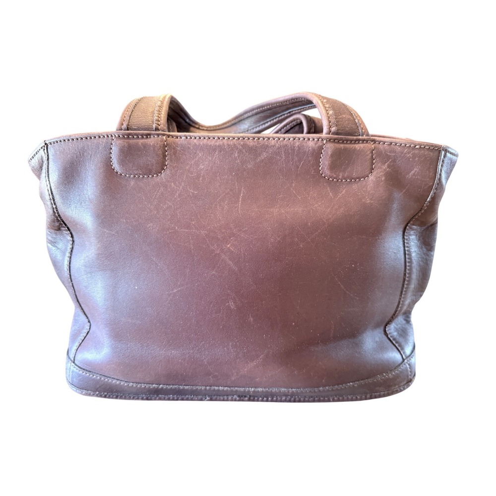 Vintage Coach Mahogany Brown Leather Tote Bag USA Made 9303 Zip Top‎ Handbag
